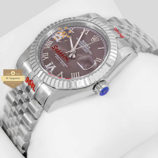 LATEST COLLECTION 36 SILVER WITH GREY DIAL AUTOMATIC WATCH ZR FACTORY