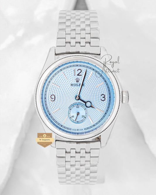 New Collection 39 Silver With Sky Blue Dial V3 Made