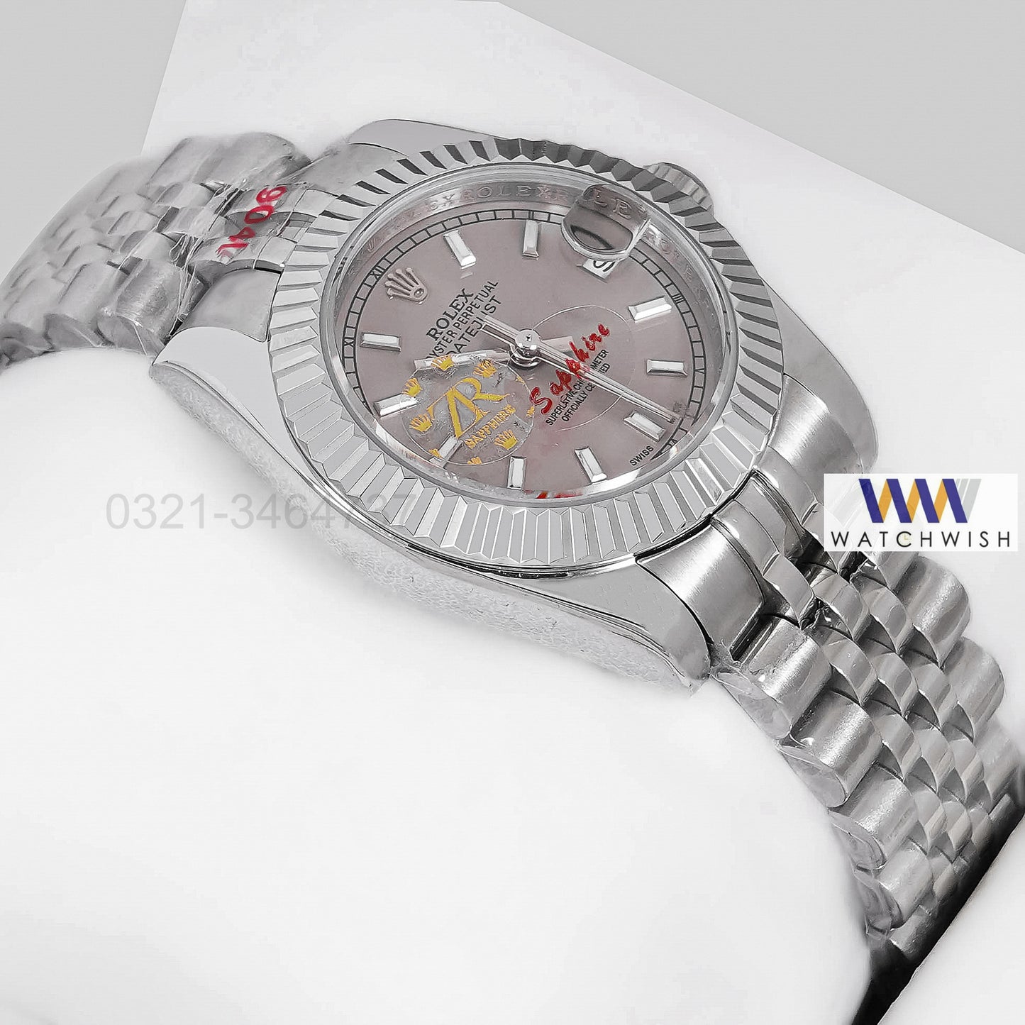 LATEST LADIES COLLECTION 31 ALL SILVER WITH DIAL FLUTED BEZEL AUTOMATIC WATCH ZR FACTORY