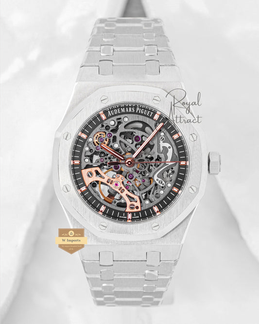 Latest Collection Premium Silver Stainless Steel With Skeleton Dial Automatic Watch