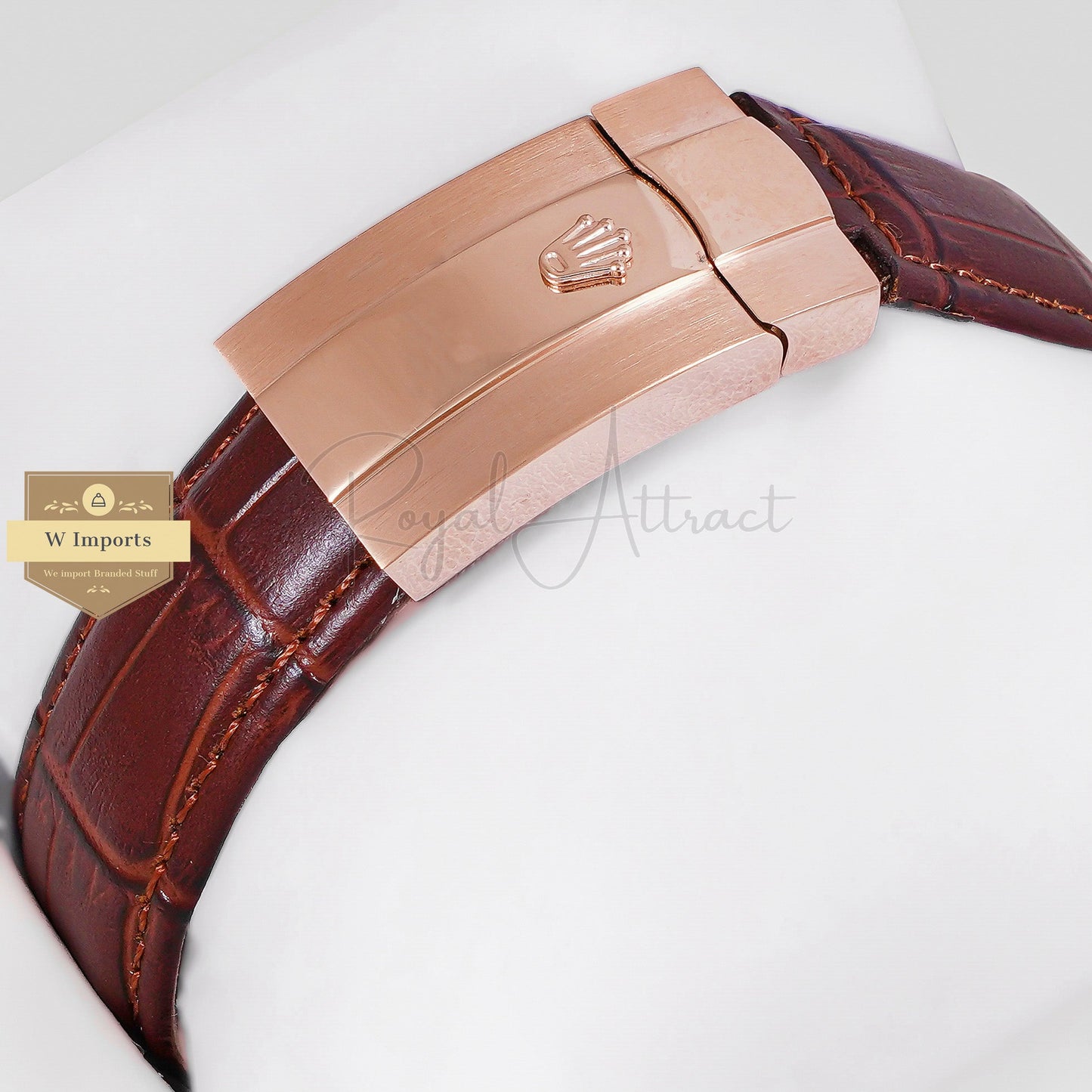 Latest Collection 40 Rose Gold Case With Brown Dial & Leather Strap Automatic Watch Zr Factory