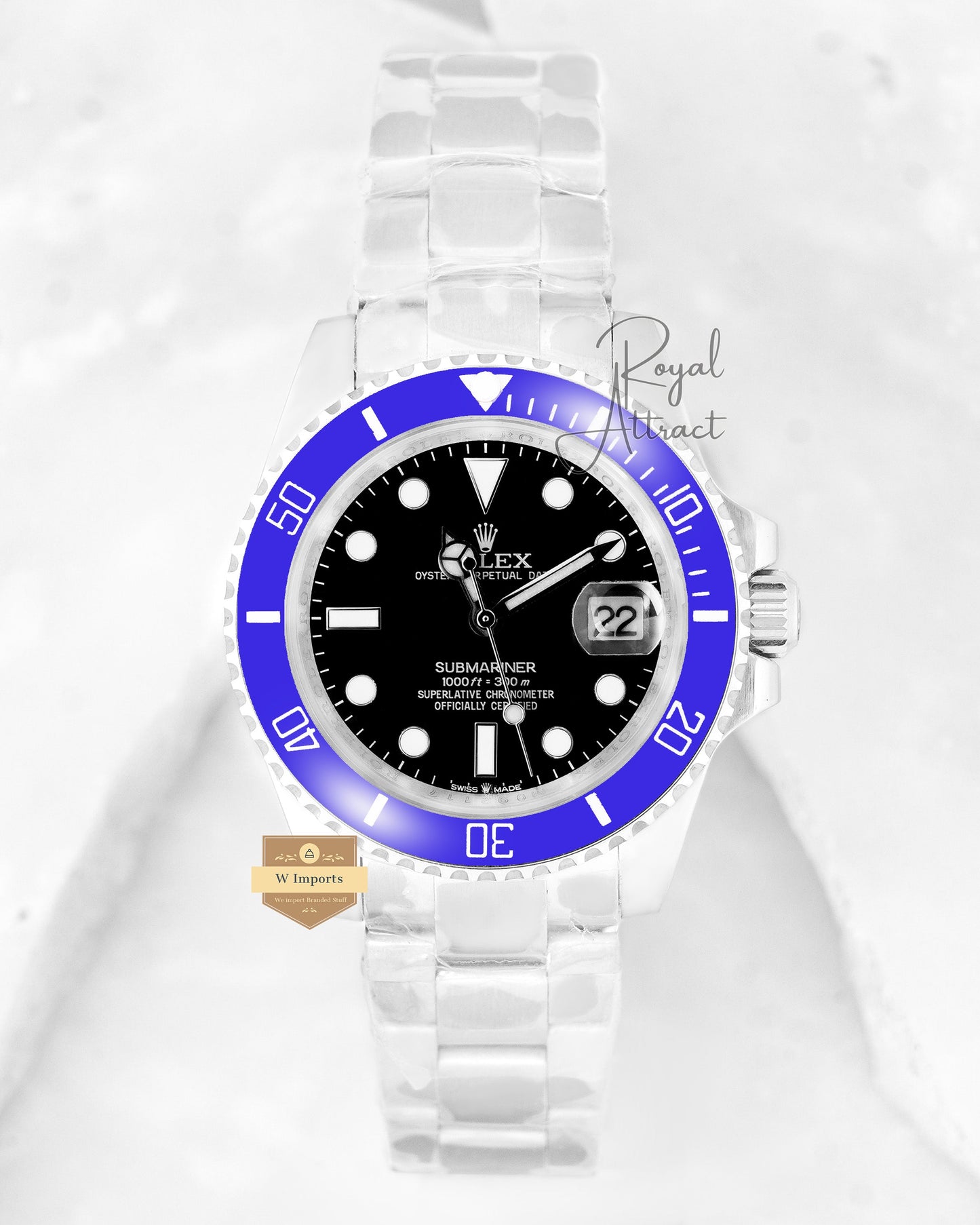 Latest Collection 40 Silver With Black Dial Automatic Watch V3 Made