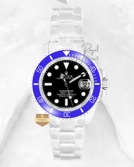 Latest Collection 40 Silver With Black Dial Automatic Watch V3 Made