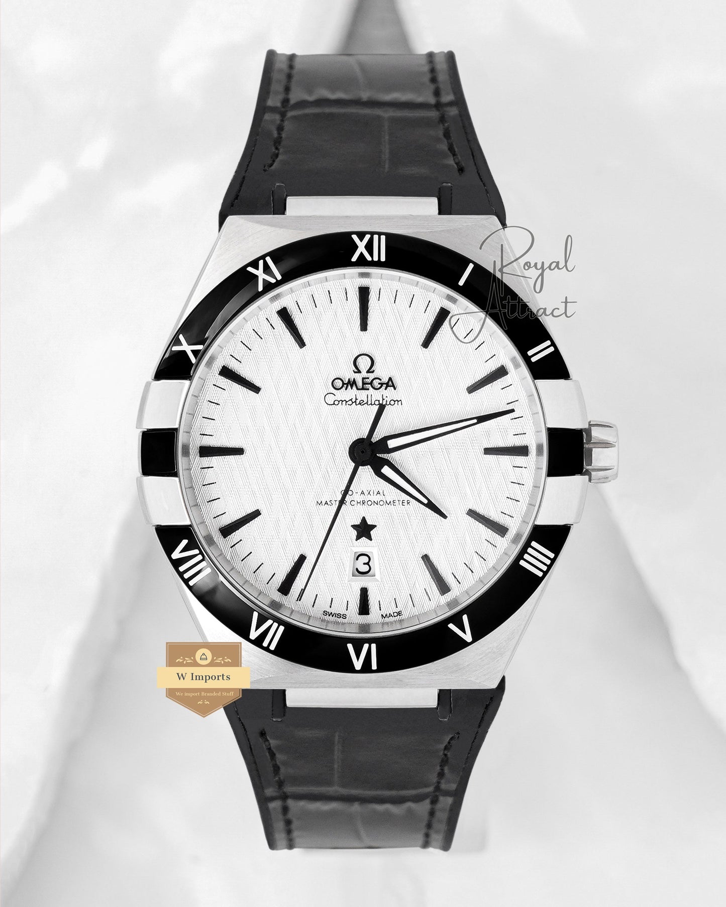Latest Collection Silver Case With White Texture Dial Automatic Watch
