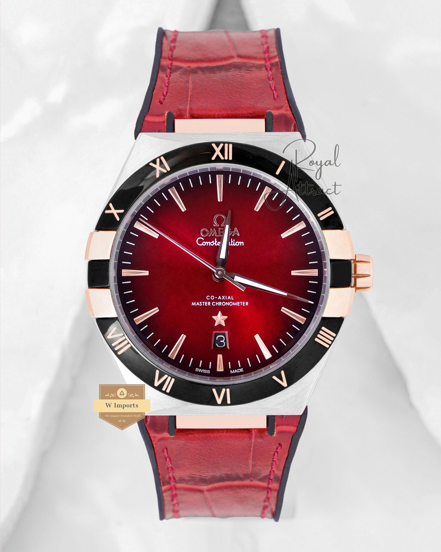 Latest Collection Silver Case With Red Dial Automatic Watch