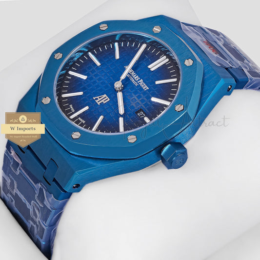 Latest Collection Blue Stainless Steel With Blue Dial Chain Watch