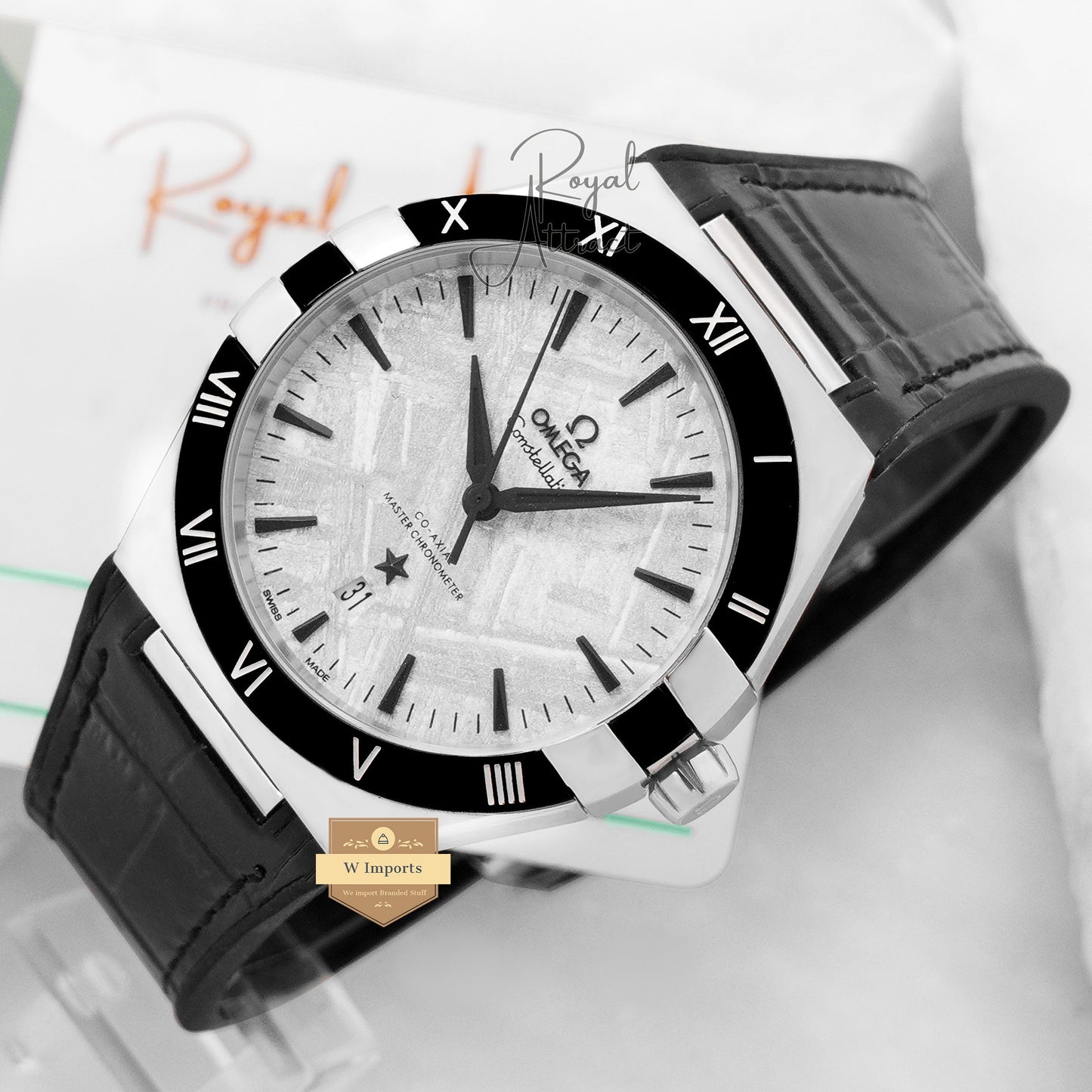 Latest Collection Silver Case With White Dial Automatic Watch