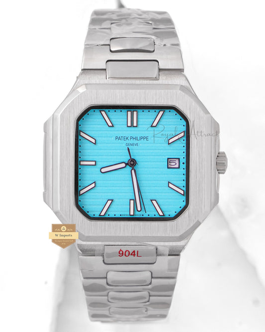 New Arrival Silver With Light Blue Dial Automatic Watch