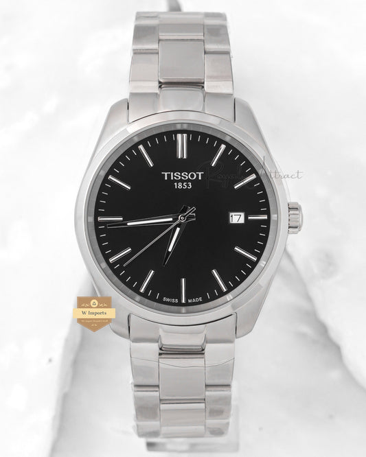 Latest Collection Silver With Black Dial Chain Watch