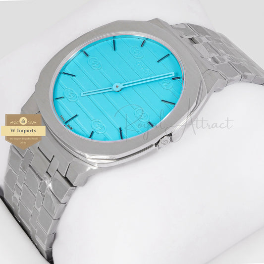 Latest Collection Silver With Tiffany Blue Dial Chain Watch
