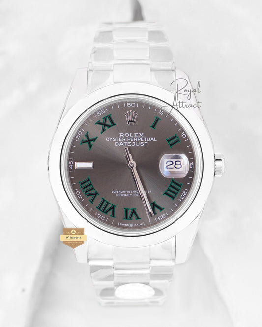 Latest Collection 41 Silver With Gray Dial Automatic Watch Clean Made