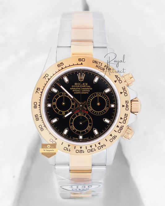 Latest Collection 40 Two Tone Yellow Gold With Black Dial Automatic Watch Clean Made (pre order)