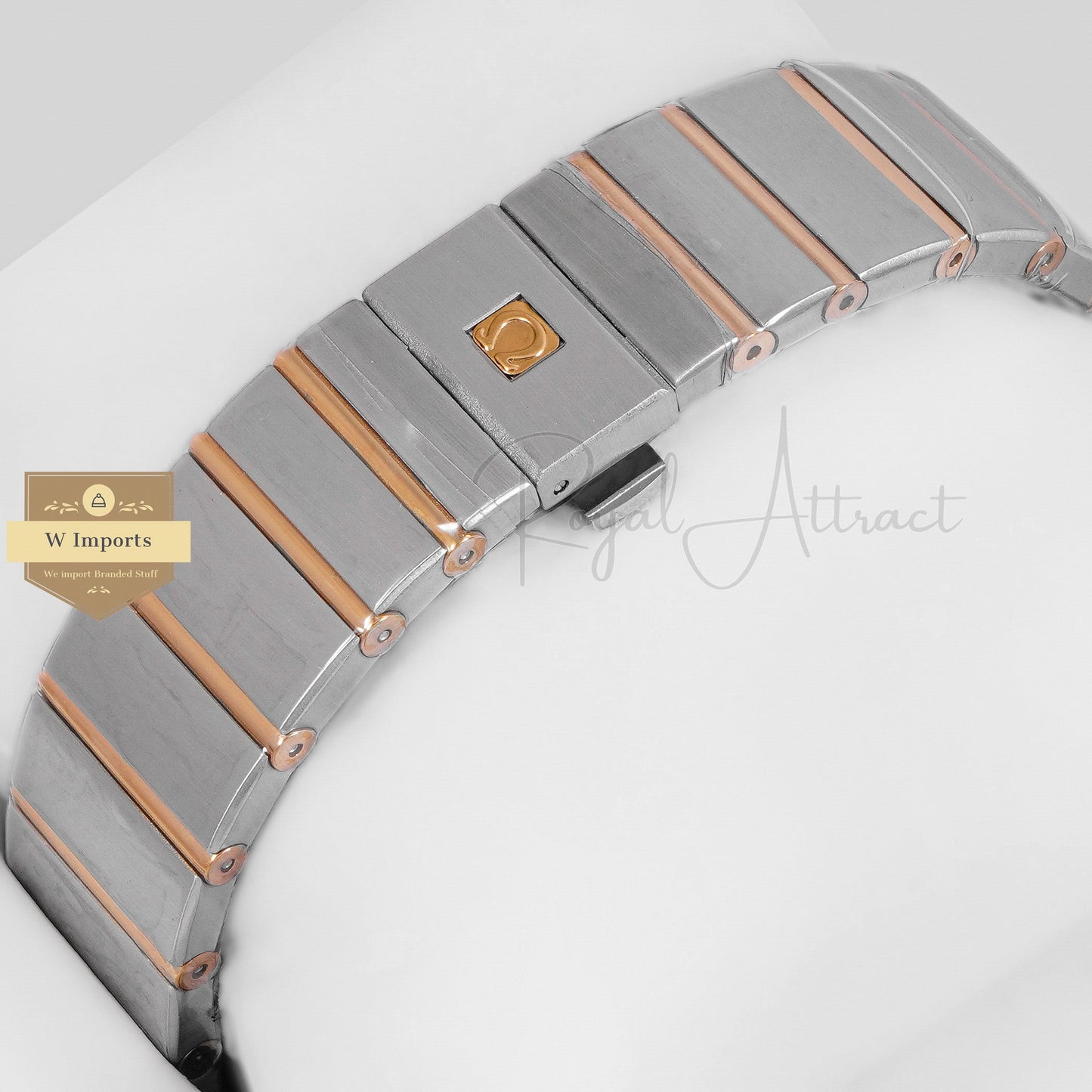 Latest Collection Two Tone Yellow Gold With Dial & Stone Figure Watch