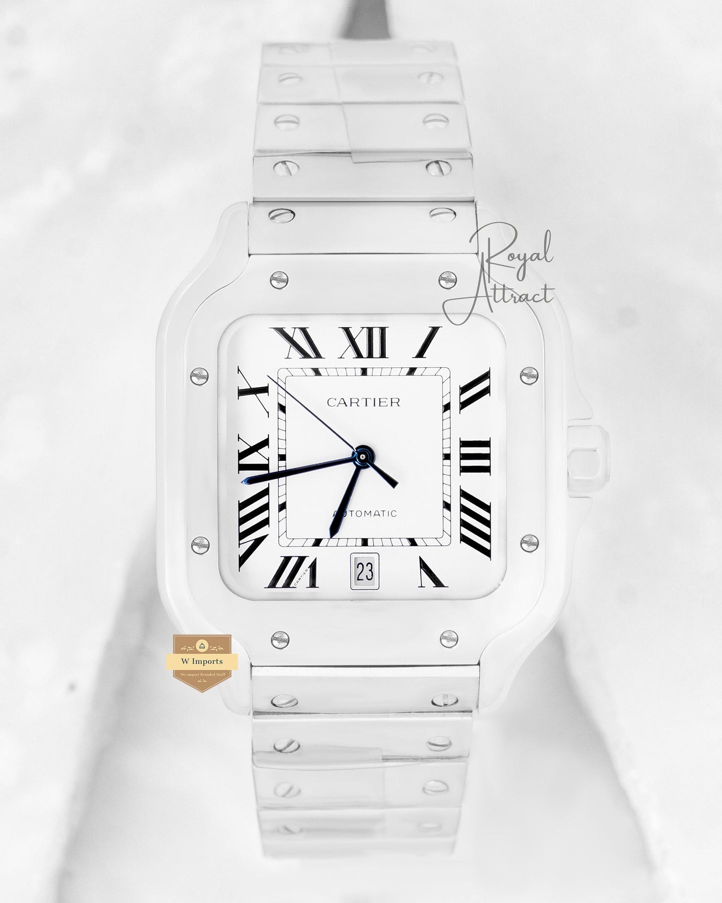 Latest Premium Collection Silver With White Dial Automatic Watch For Men