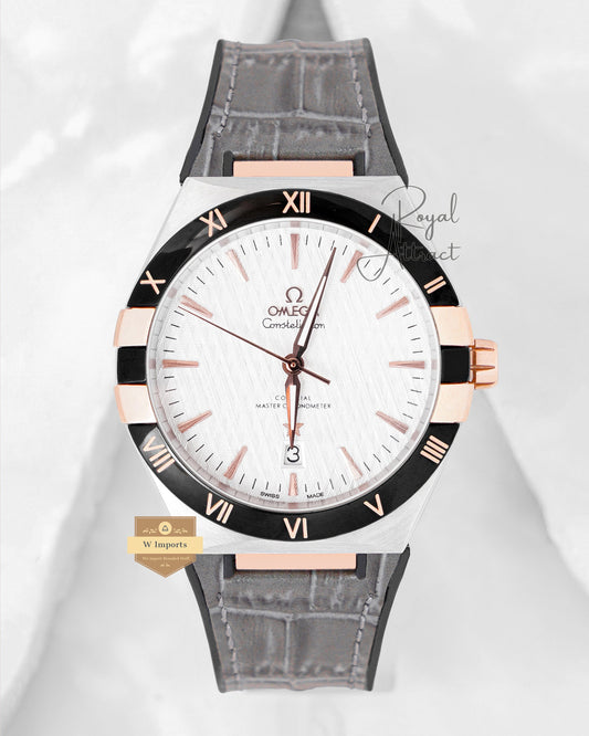 Latest Collection Silver Case With White Texture Dial Automatic Watch
