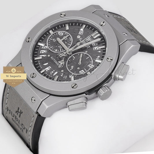 Latest Collection Chronograph Silver Matt Case With Skeleton Dial Strap Watch