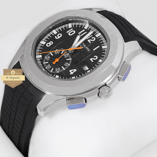 Latest Collection Down Second Silver Case With Black Dial & Rubber Strap