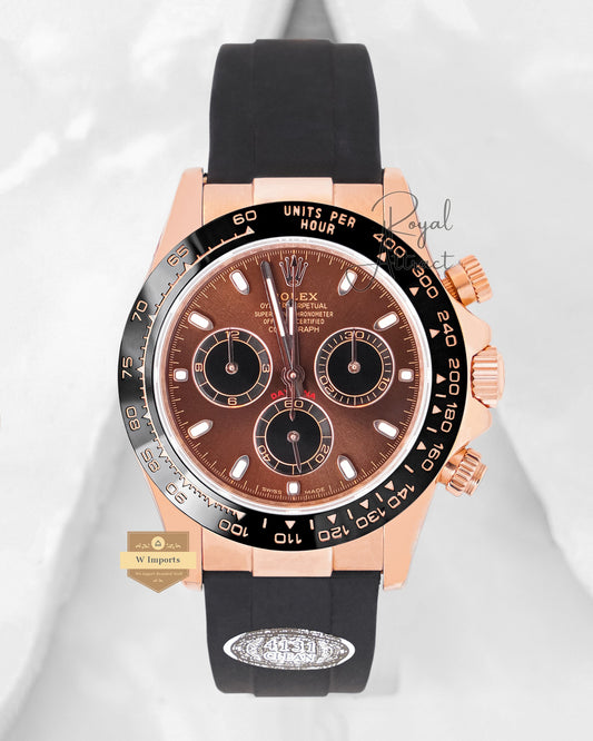 Premium Collection Rose Gold Case With Brown Dial Clean Made