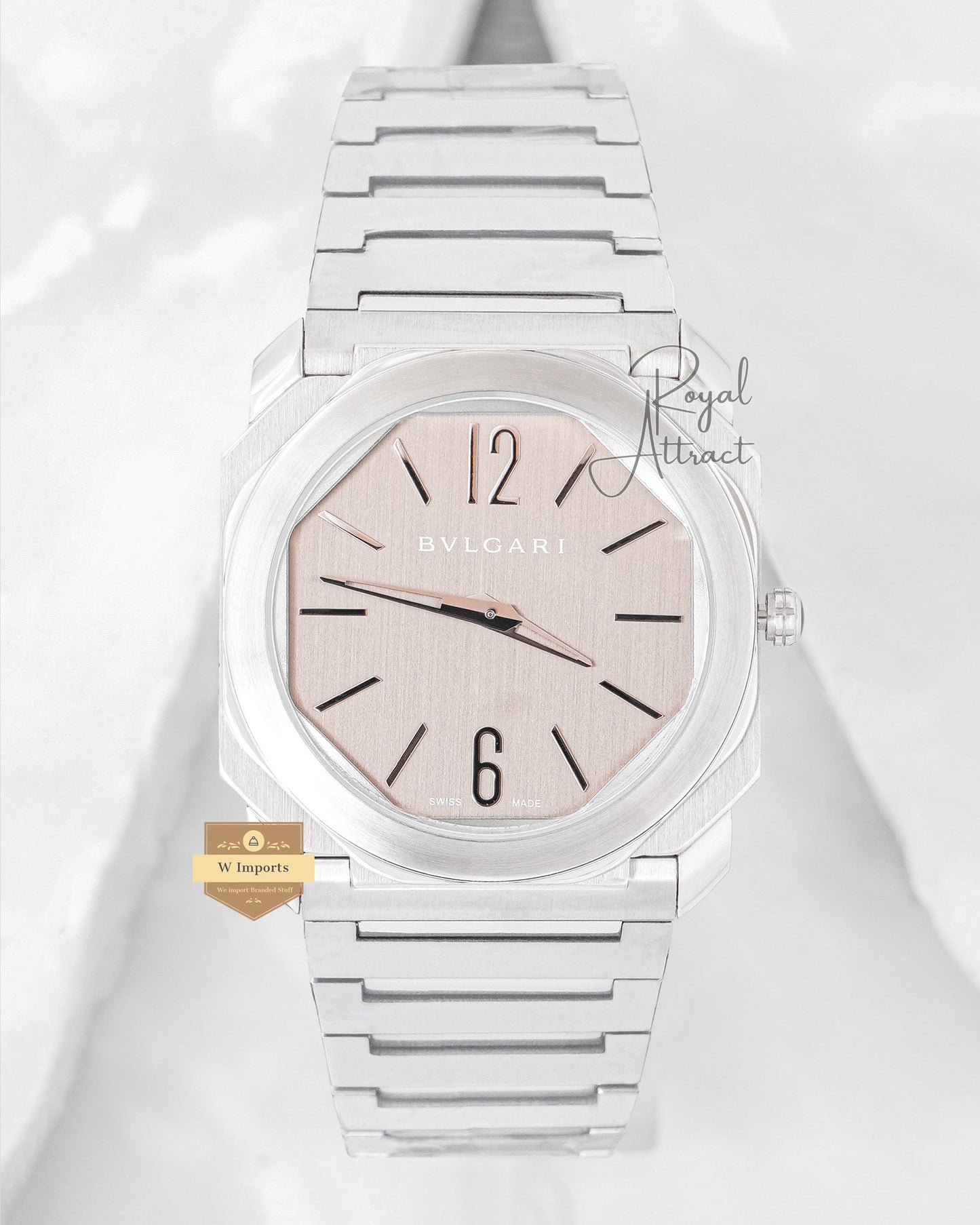 Latest Collection Ultra Slim Silver With Gray Dial Chain Watch
