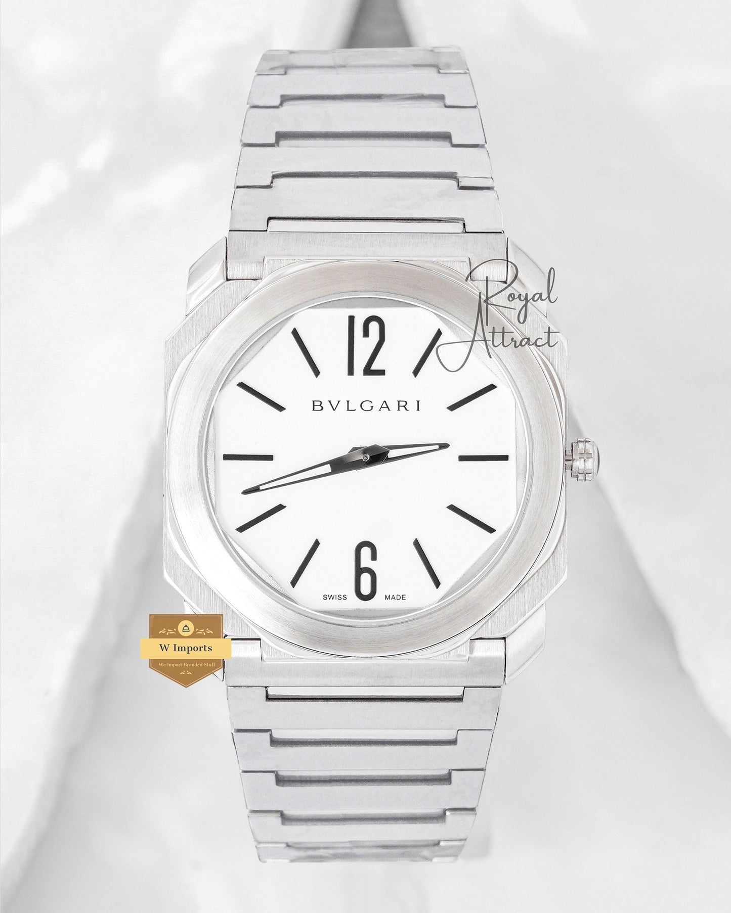 Latest Collection Ultra Slim Silver With White Dial Chain Watch