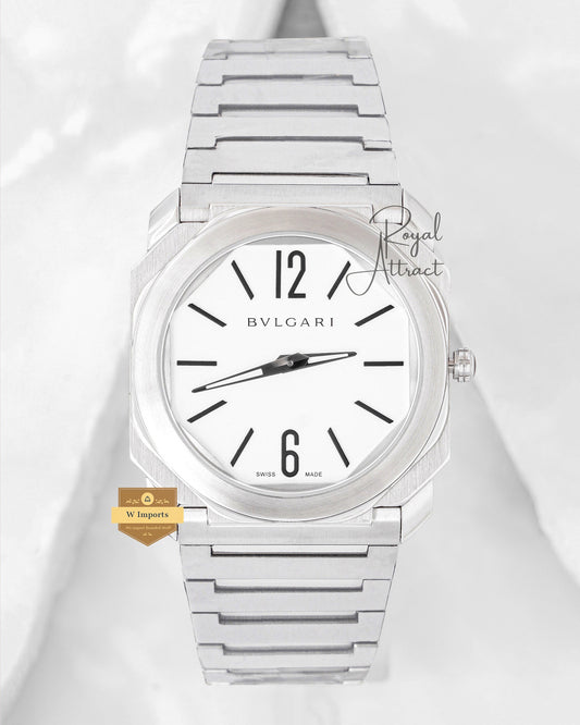 Latest Collection Ultra Slim Silver With White Dial Chain Watch