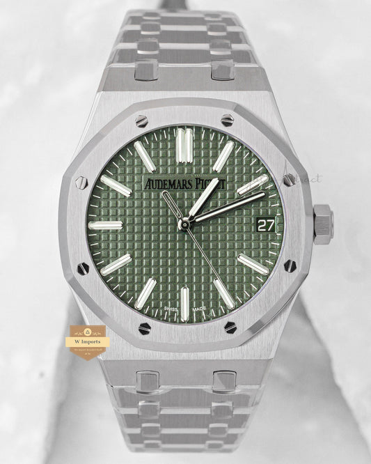 Latest Collection Silver Premium With Green Dial PPF Made Automatic Watch