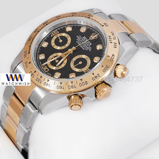 NEW COLLECTION CHRONOGRAPH 40 TWO TONE YELLOW GOLD WITH BLACK DIAL ZR FACTORY