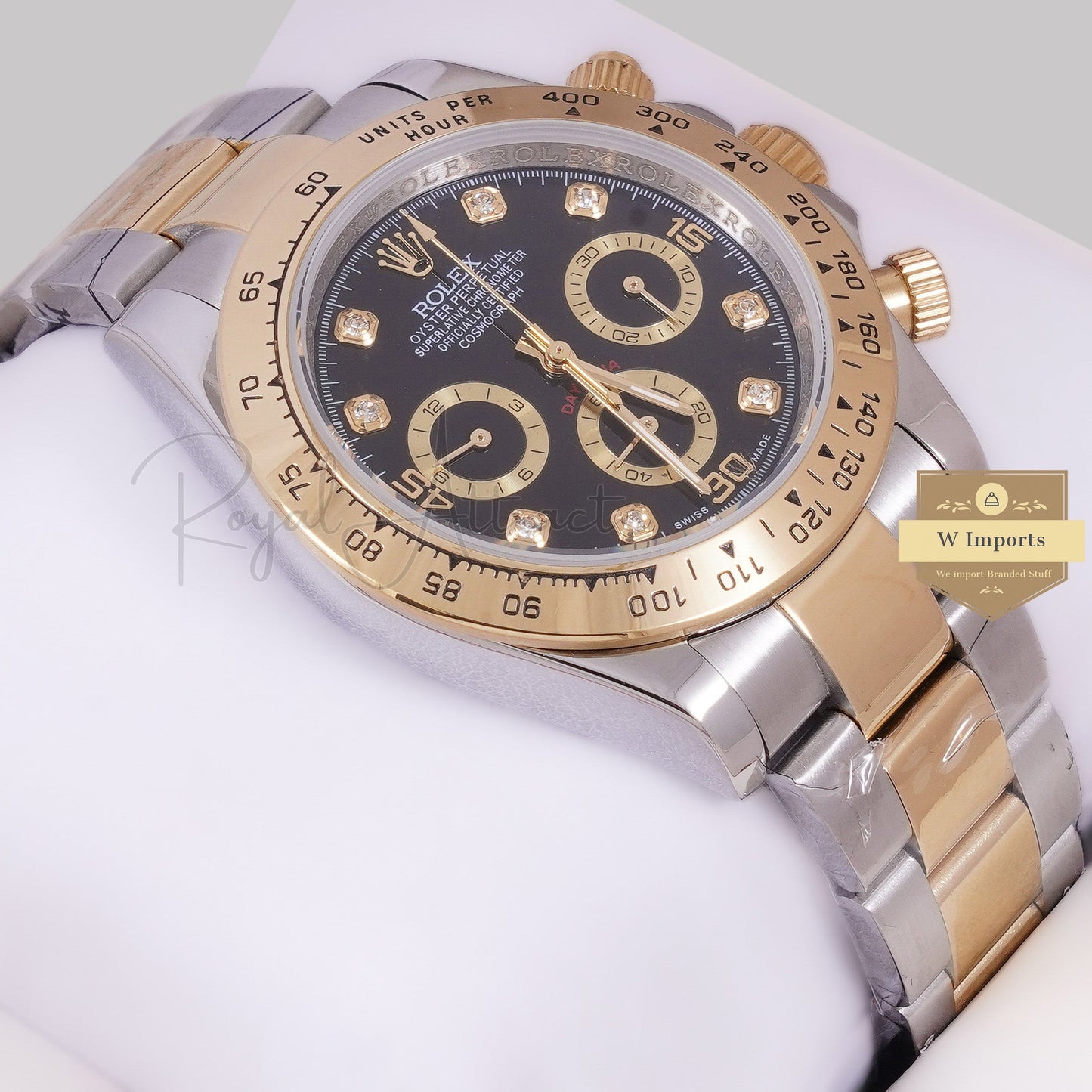 LATEST COLLECTION CHRONOGRAPH 40 TWO TONE YELLOW GOLD WITH BLACK DIAL ZR FACTORY