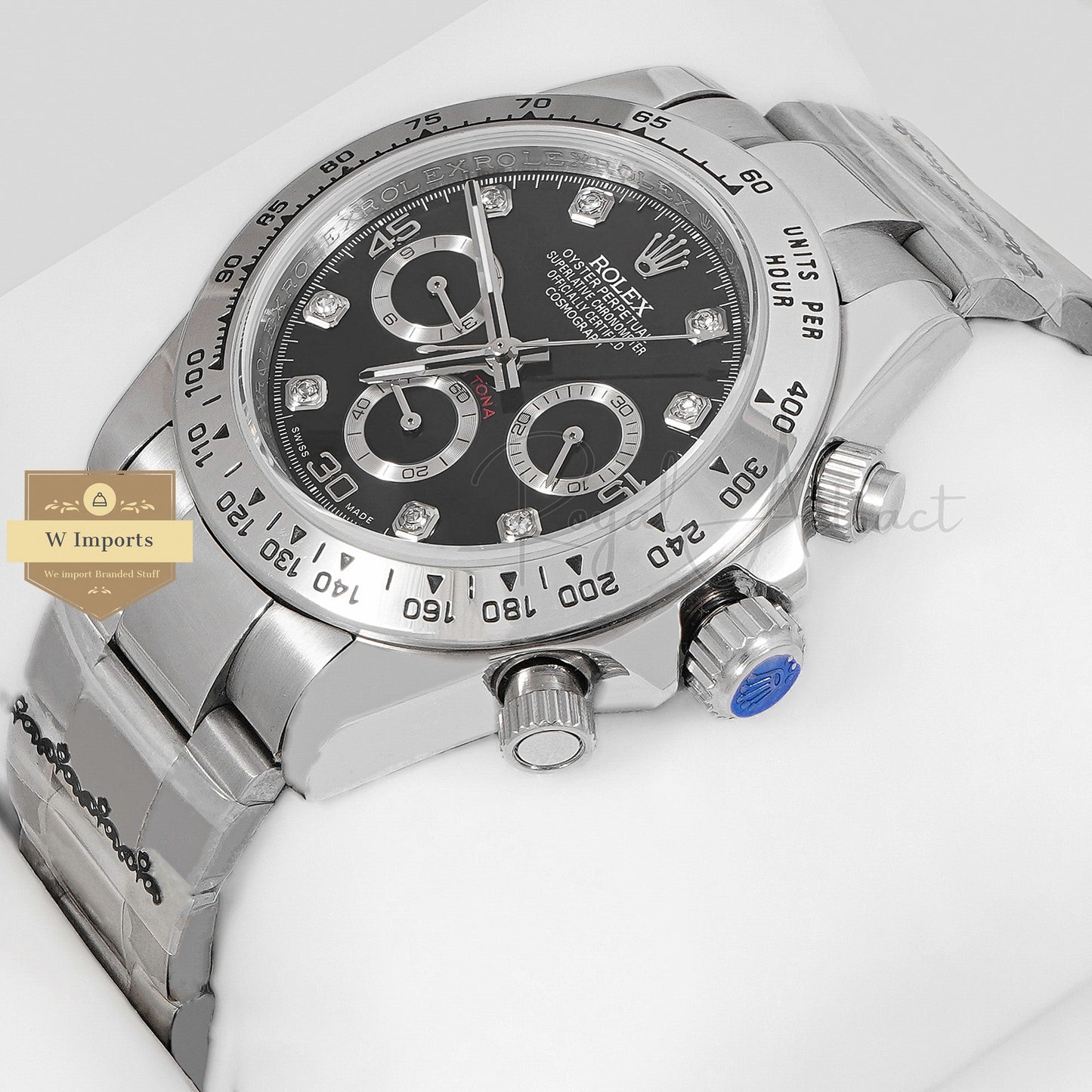 LATEST COLLECTION CHRONOGRAPH 40 SILVER WITH BLACK DIAL ZR FACTORY