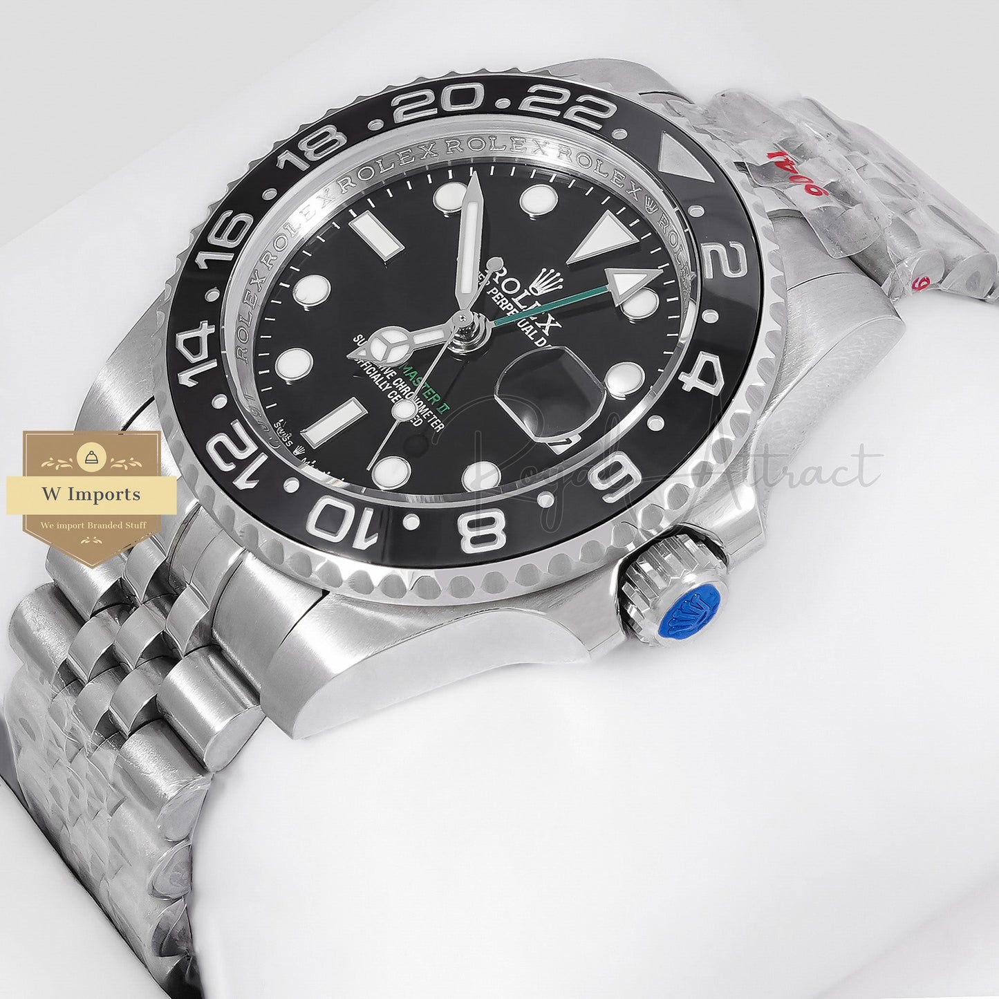 LATEST COLLECTION GMT 40 SILVER WITH BLACK DIAL & BEZEL ZR FACTORY