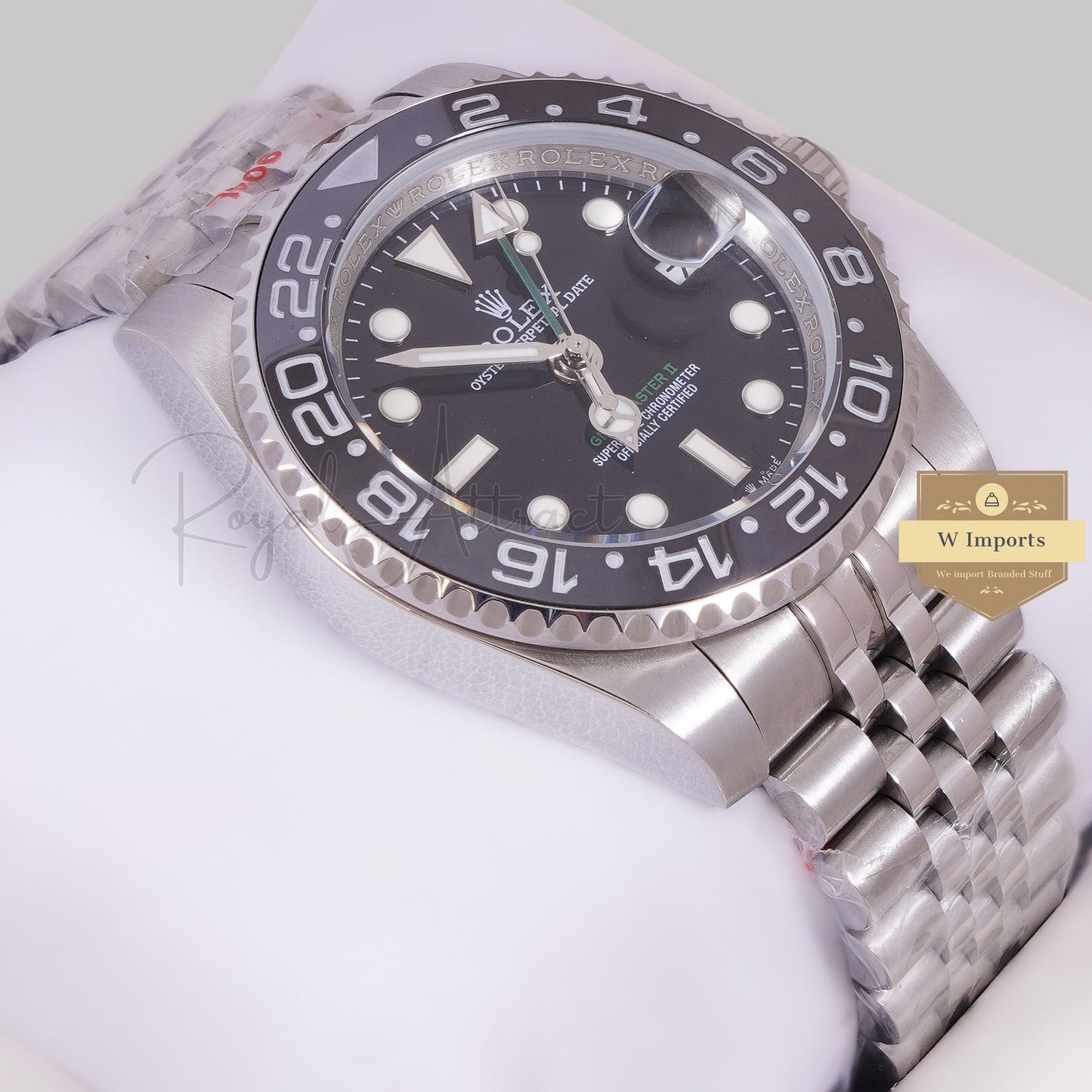 LATEST COLLECTION GMT 40 SILVER WITH BLACK DIAL & BEZEL ZR FACTORY