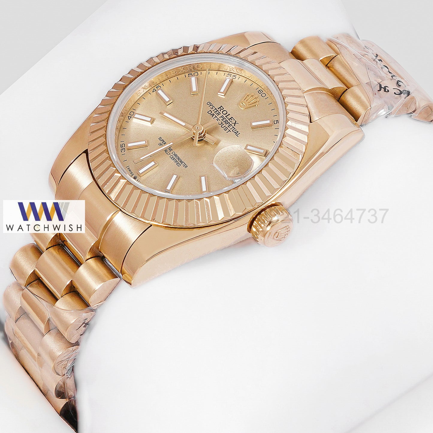 LATEST LADIES COLLECTION 31 ALL YELLOW GOLD WITH DIAL AUTOMATIC WATCH ZR FACTORY