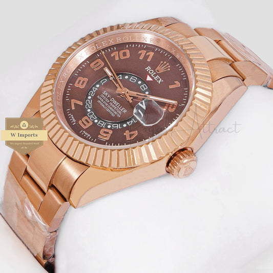 Latest Collection 42 Rose Gold Brown Dial Automatic Watch ZR Factory