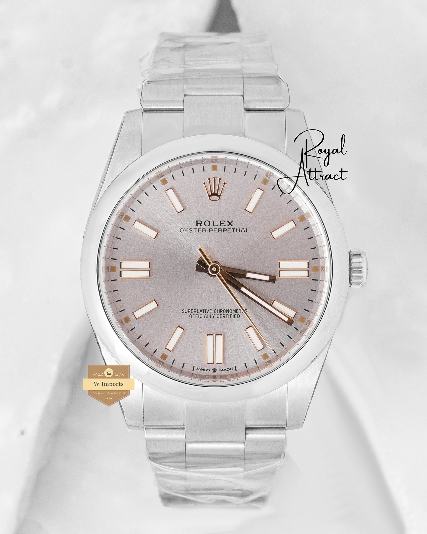 Latest Collection 41 Silver With Gray Dial Automatic Watch BP Made