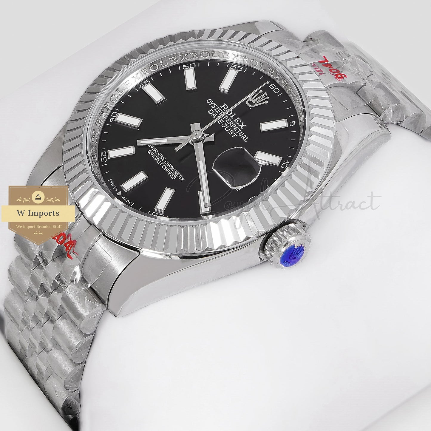 Latest Collection 41 Silver With Black Dial Fluted Bezel Automatic ZR Factory