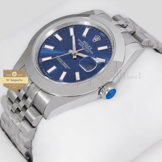 Latest Collection 41 Silver With Blue Dial Automatic Watch ZR Factory