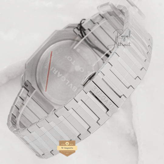 Latest Collection Ultra Slim Silver With Blue Dial Chain Watch