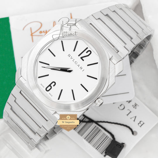 Latest Collection Ultra Slim Silver With White Dial Chain Watch