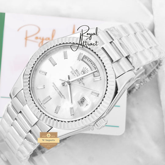 New Collection 40mm Silver With Mother Of Pearl Dial V3 Made