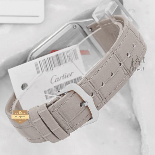 Latest Collection Silver Case With Dial And Leather Strap