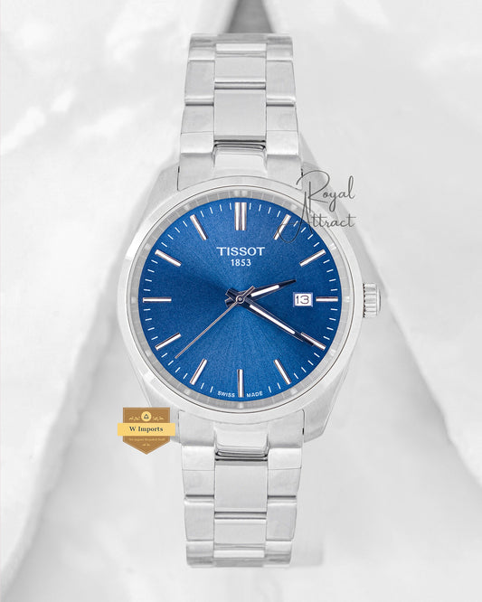 Latest Collection Silver With Blue Dial Chain Watch