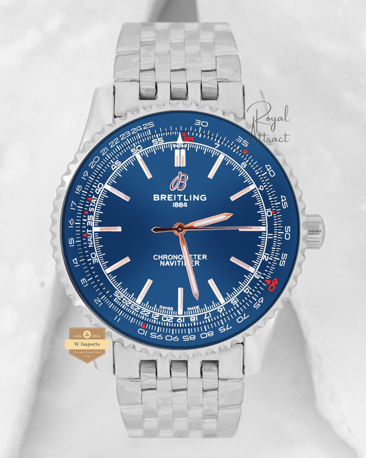 Latest Collection Silver With Blue Dial Automatic Watch