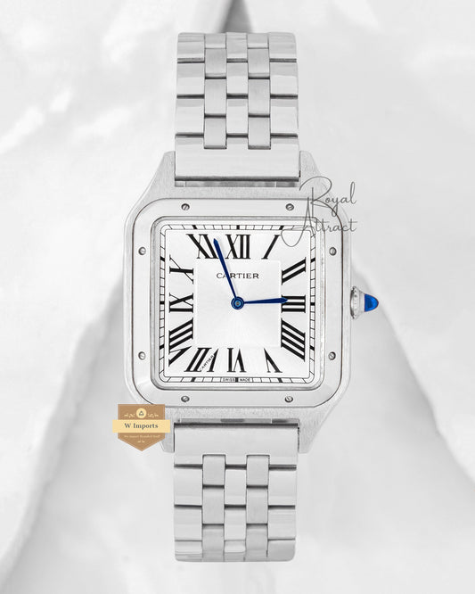 Latest Collection All Silver With Dial Chain Watch
