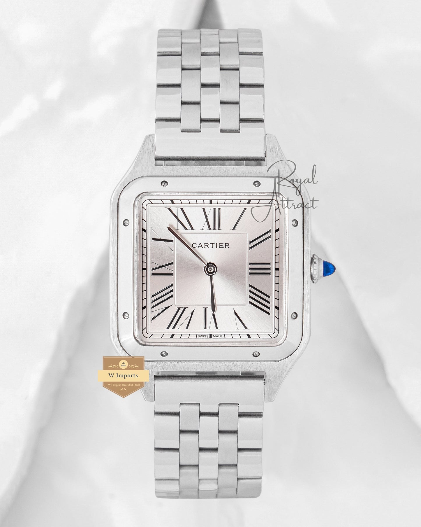 Latest Collection Silver With Gray Dial Chain Watch