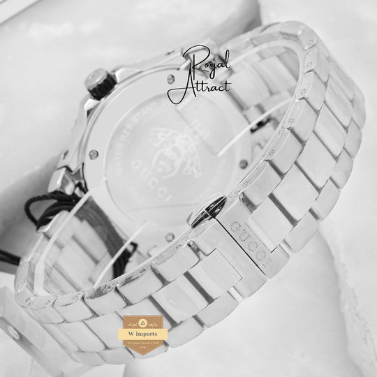 Latest Collection Snake Silver With Black Dial Chain watch