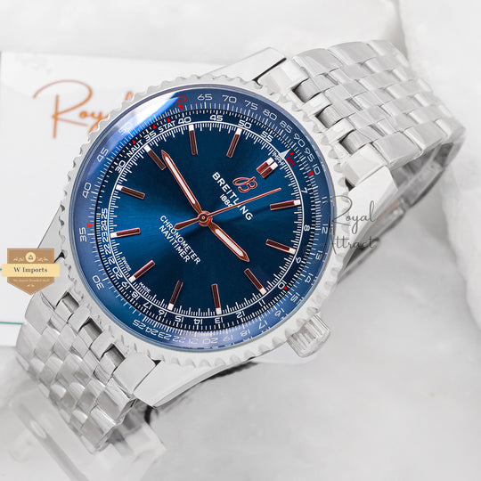 Latest Collection Silver With Blue Dial Automatic Watch