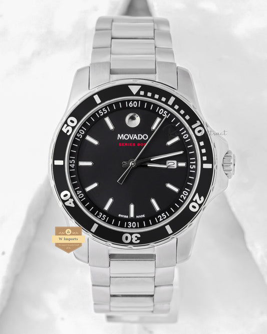 Latest Collection Silver With Black Dial Chain Watch