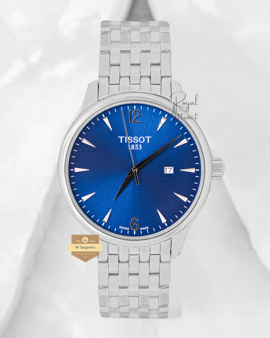 Latest Collection Silver With Blue Dial Chain Watch