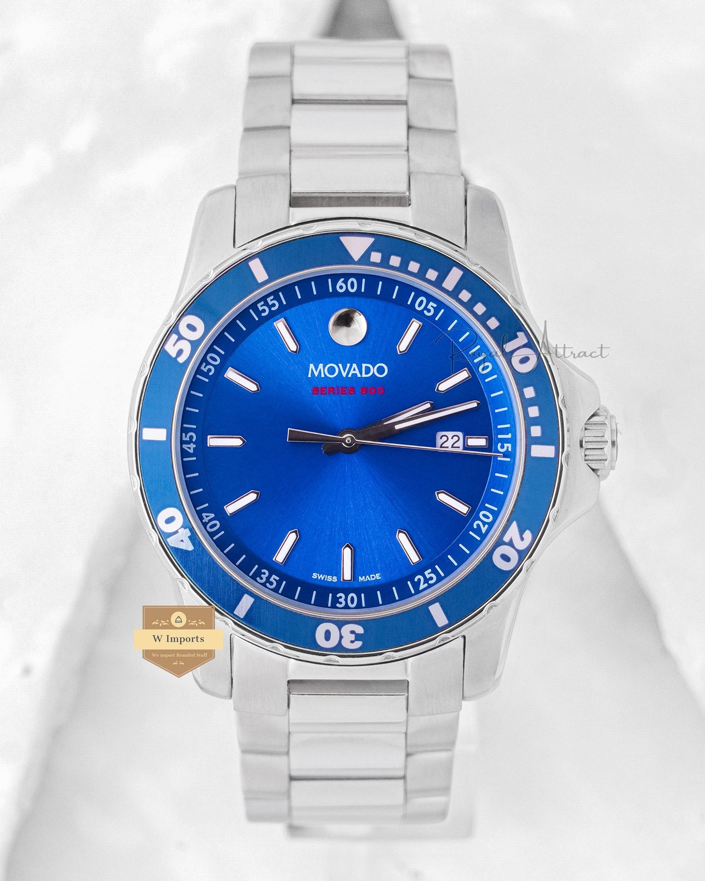 Latest Collection Silver With Blue Dial Chain Watch