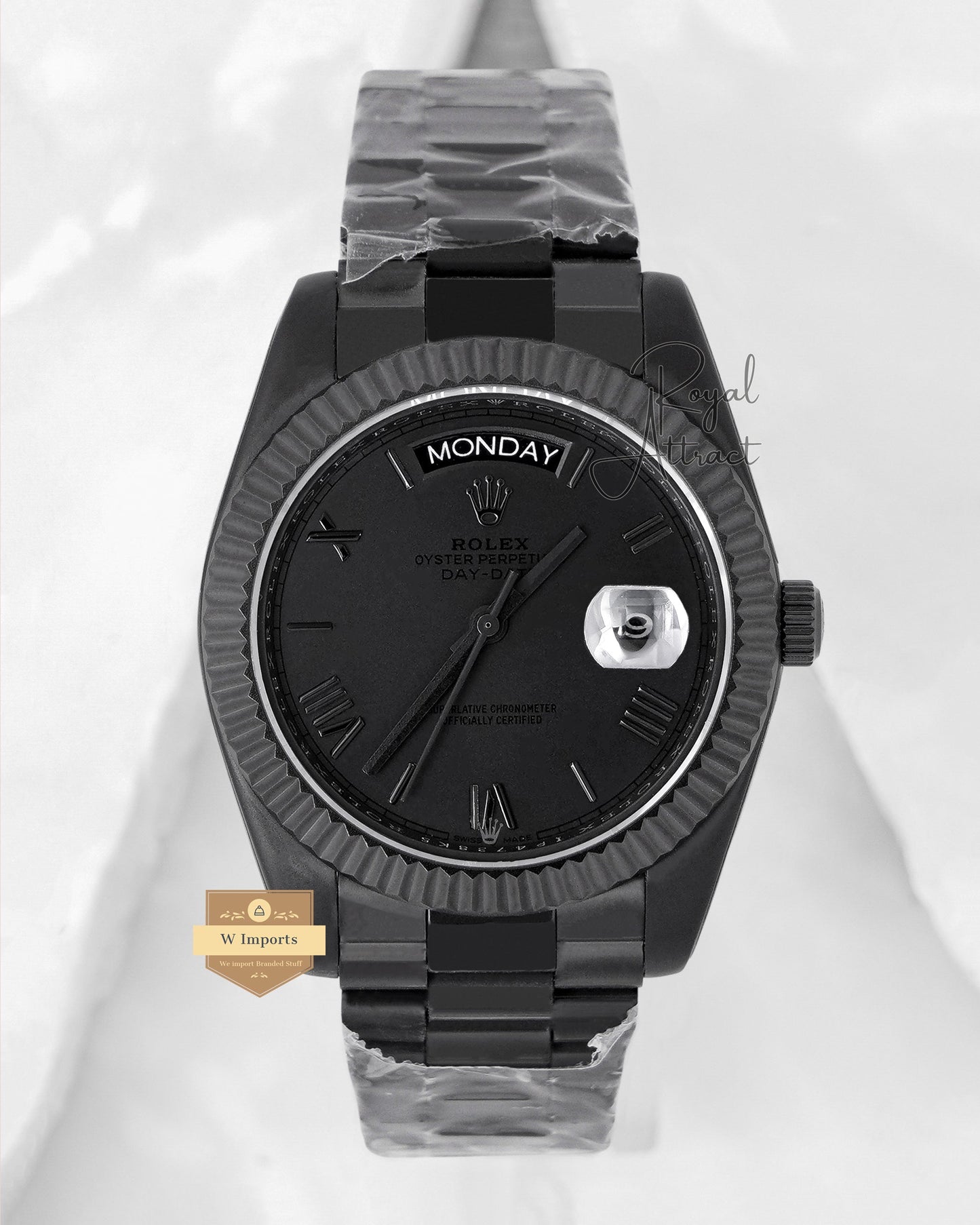 New Collection 40mm All Black Chain With Dial Roman Figure V3 Made